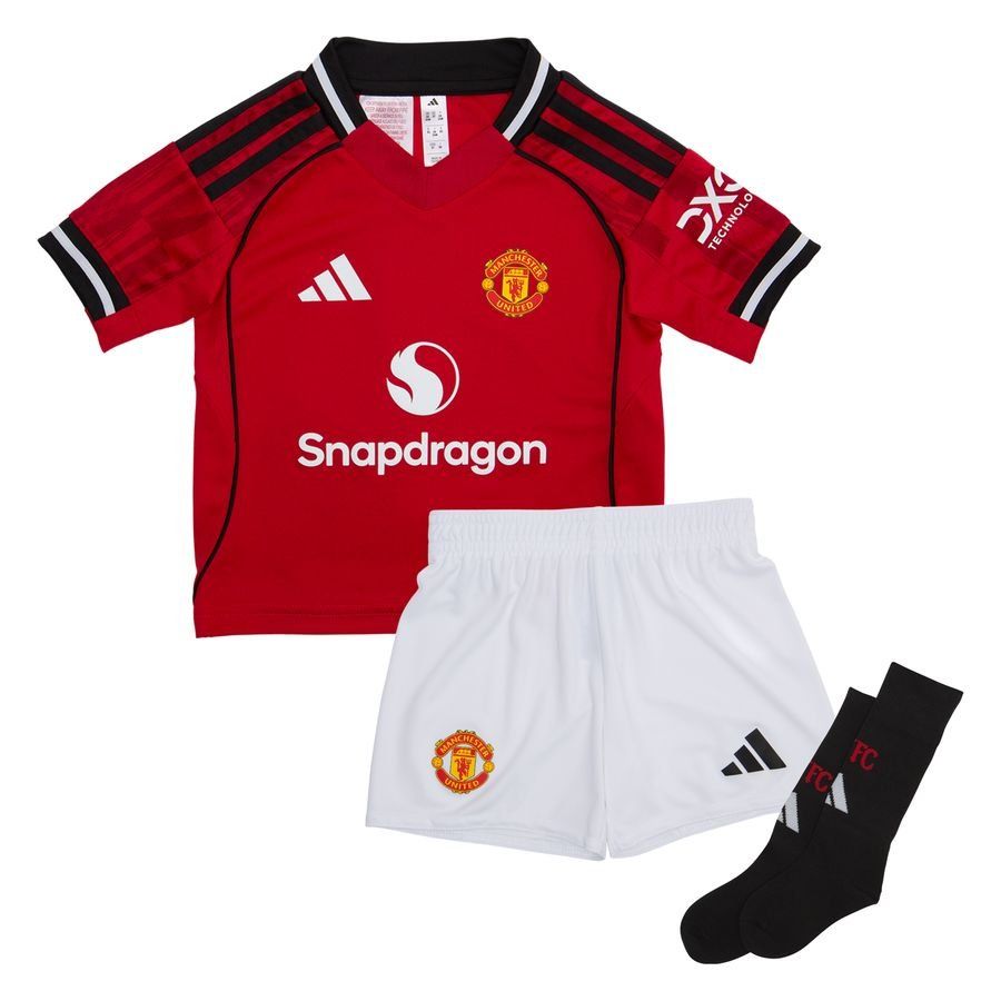 Manchester United Home Shirt 2025/26 Mini-Kit Kids-SoccerKits Hub | Buy Soccer Jerseys Online
